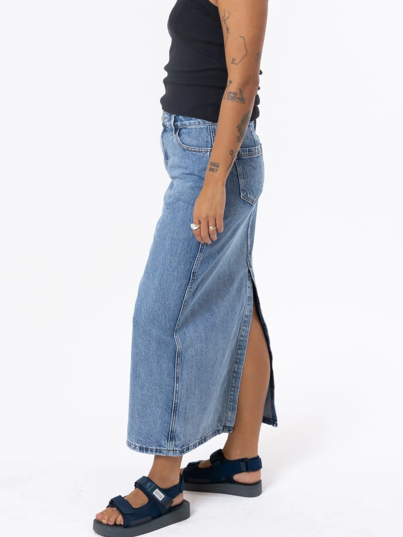 Discount Thrills Frankie Skirt - Vintage Timeworn Blue VintageTimewornBlue
