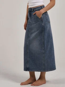 Outlet Thrills Frankie Skirt - Weathered Blue WeatheredBlue