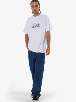 New Thrills Friendly Service Merch Fit Tee - White