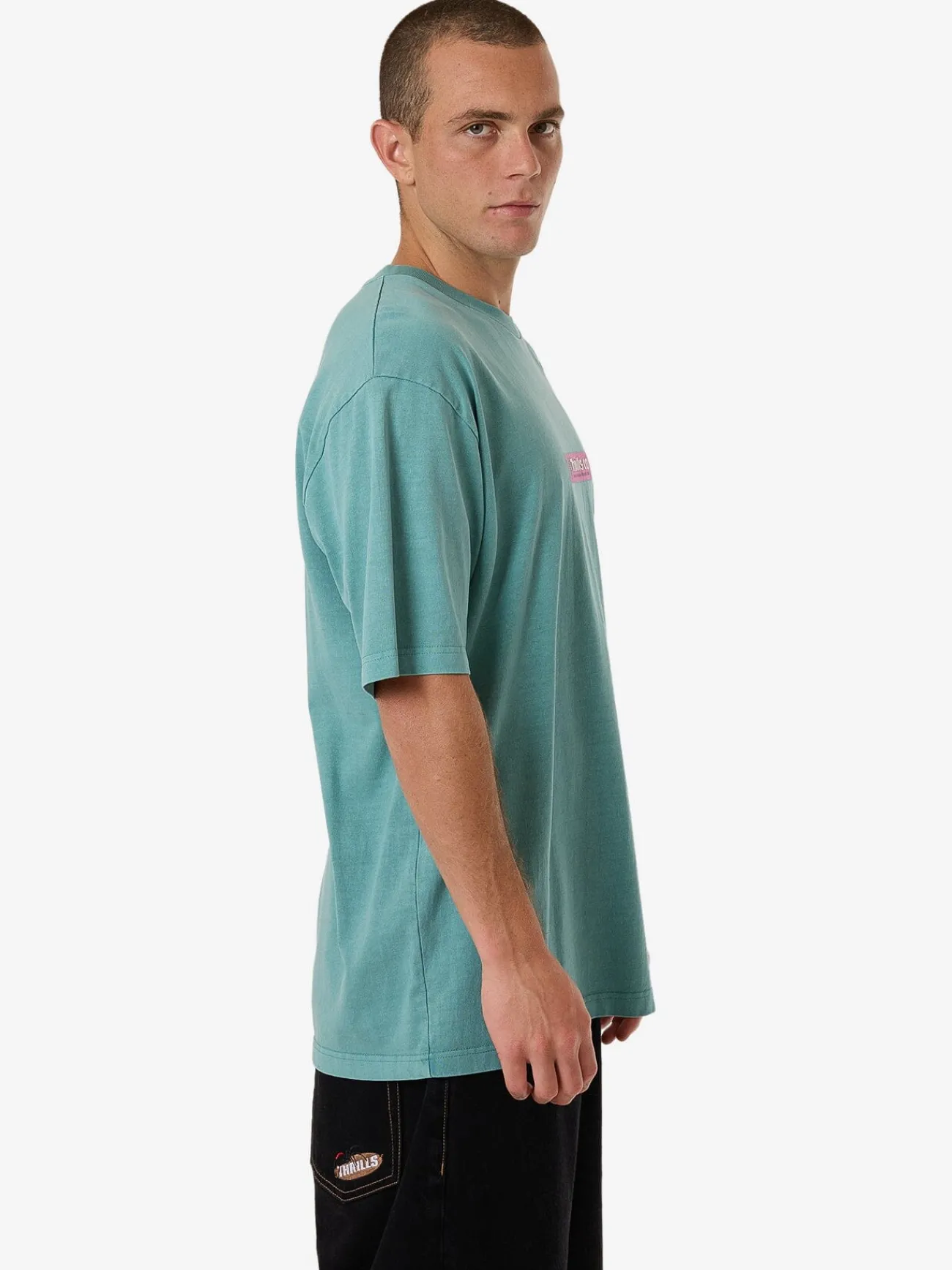 New Thrills Games Of 84' Oversize Fit Tee - Agate Green AgateGreen