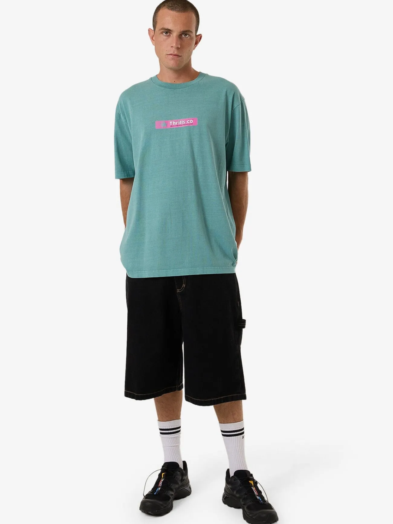 New Thrills Games Of 84' Oversize Fit Tee - Agate Green AgateGreen