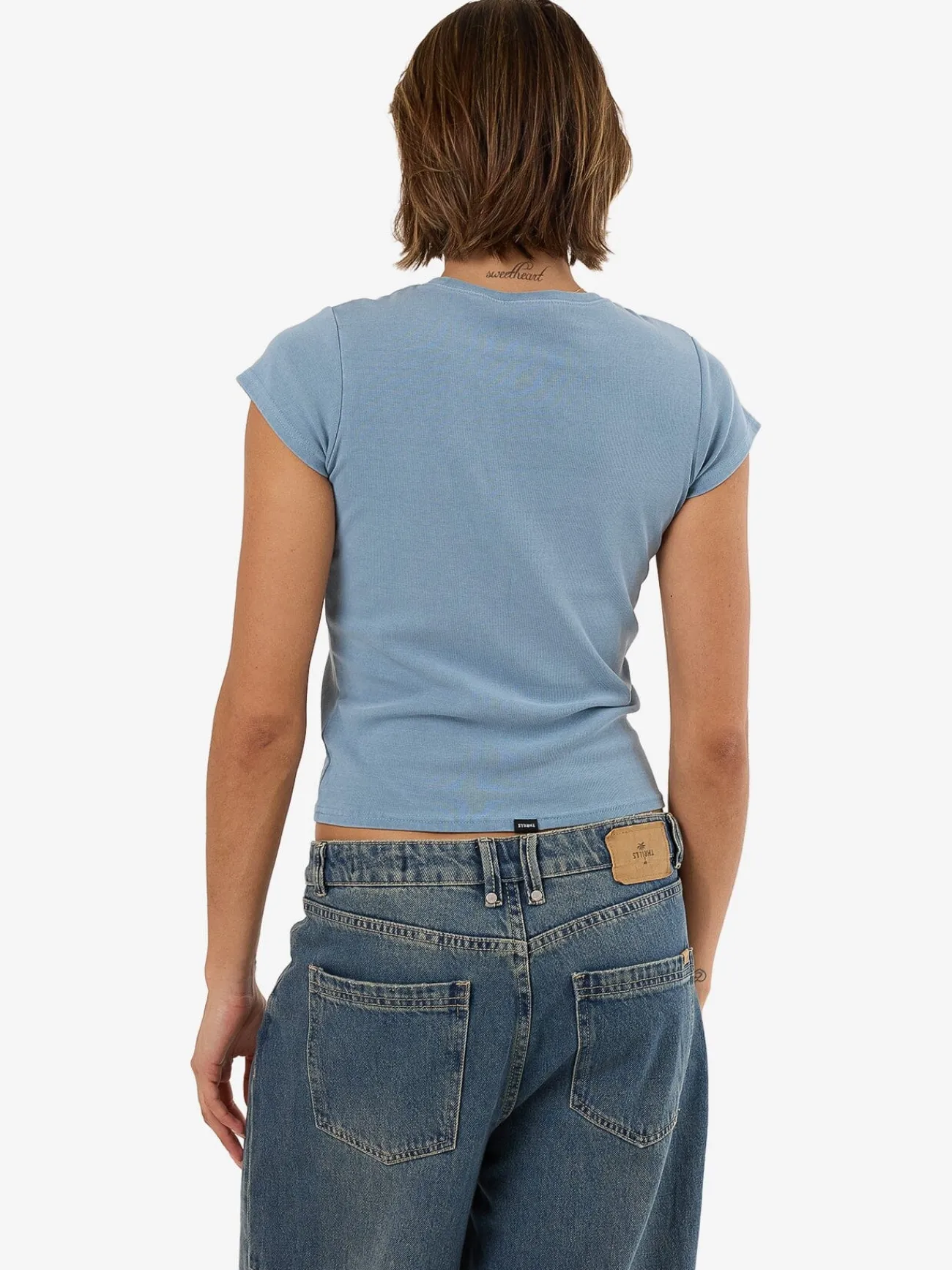 Hot Thrills Gazed Club Tee - Stone Blue StoneBlue