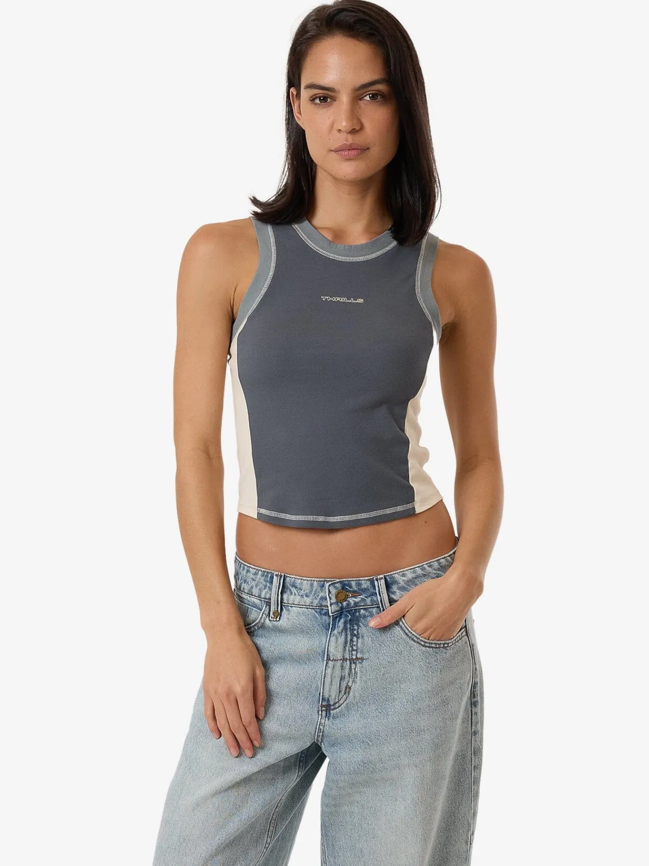 Hot Thrills Grip Curve Tank - Dark Slate DarkSlate