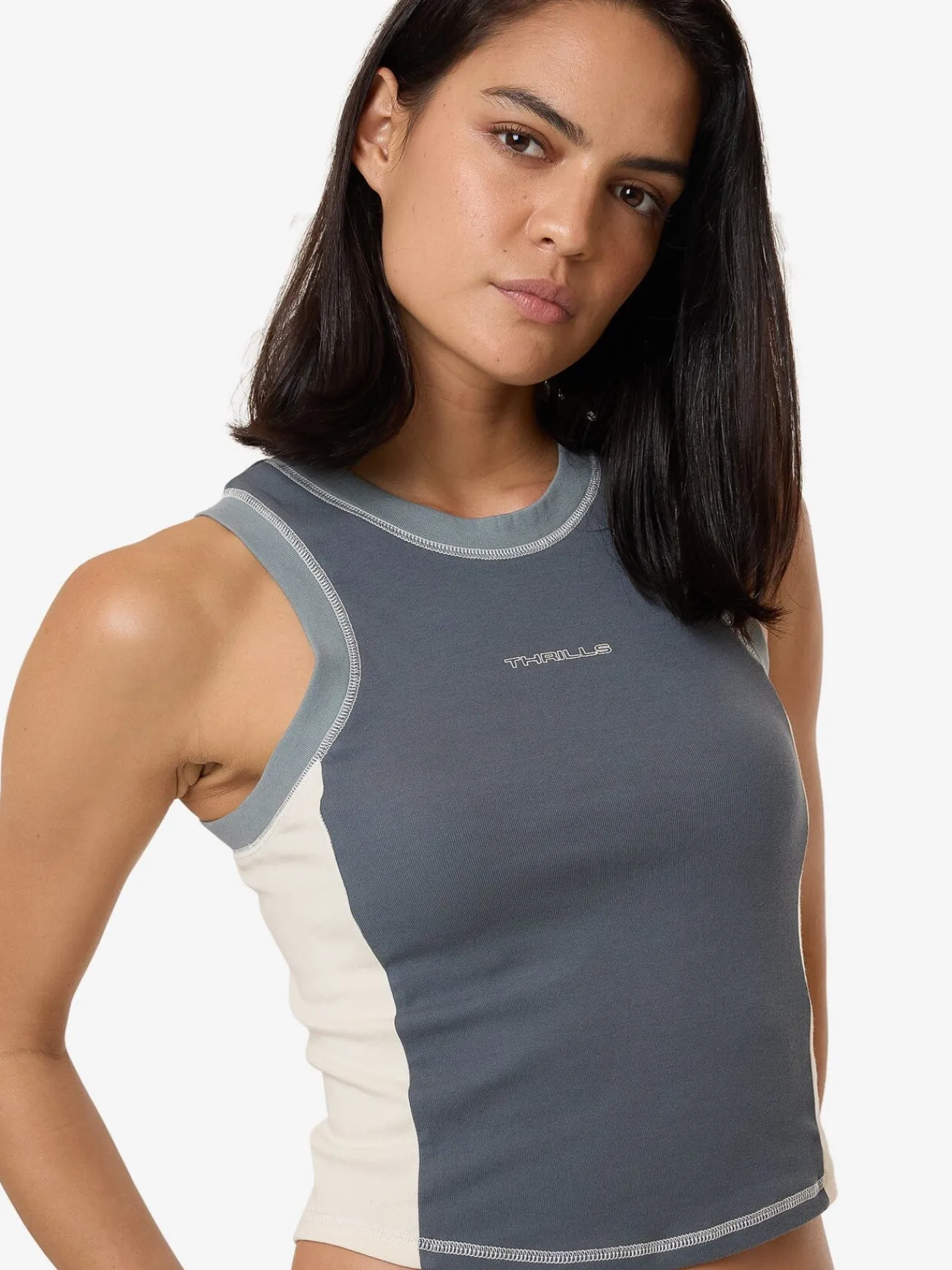 Hot Thrills Grip Curve Tank - Dark Slate DarkSlate