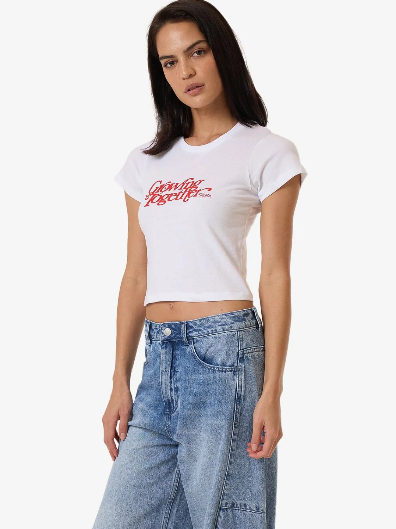 New Thrills Growing Together Mini Tee - White