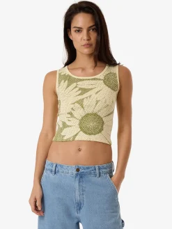 Hot Thrills Halftone Daze Y2K Tank - Butter