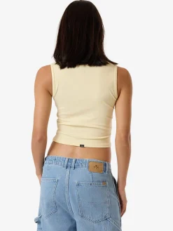 Hot Thrills Halftone Daze Y2K Tank - Butter