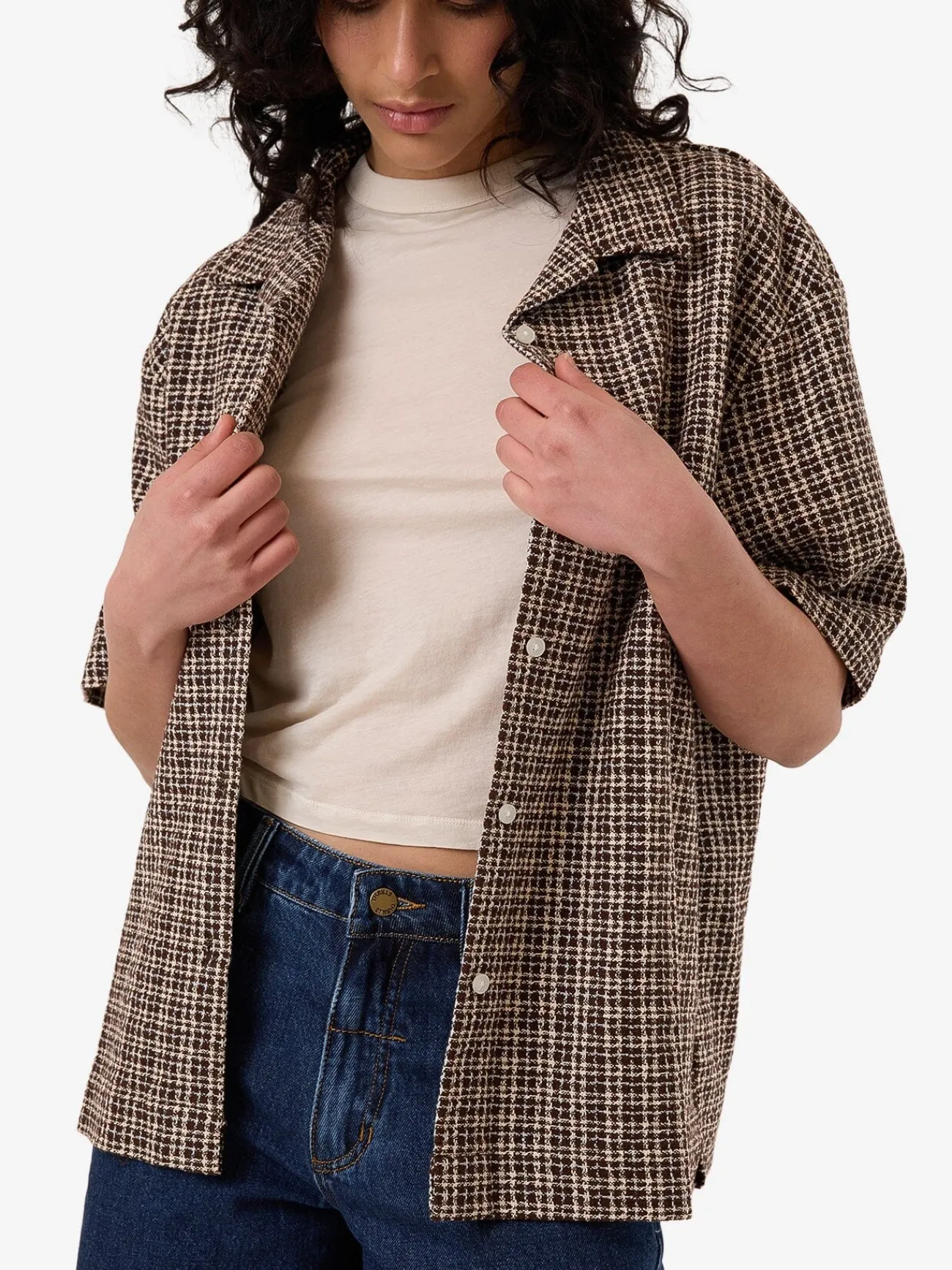 Sale Thrills Hazed Adrianna Shirt - Coffee