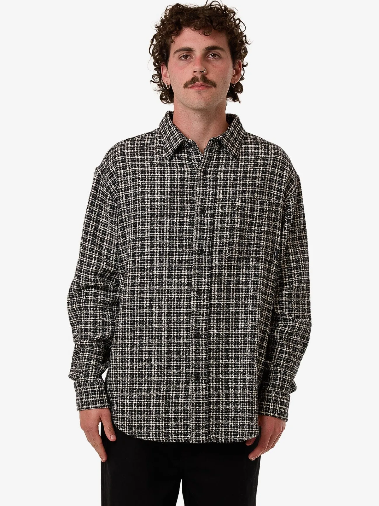 Best Thrills Hazed Long Sleeve Shirt - Black
