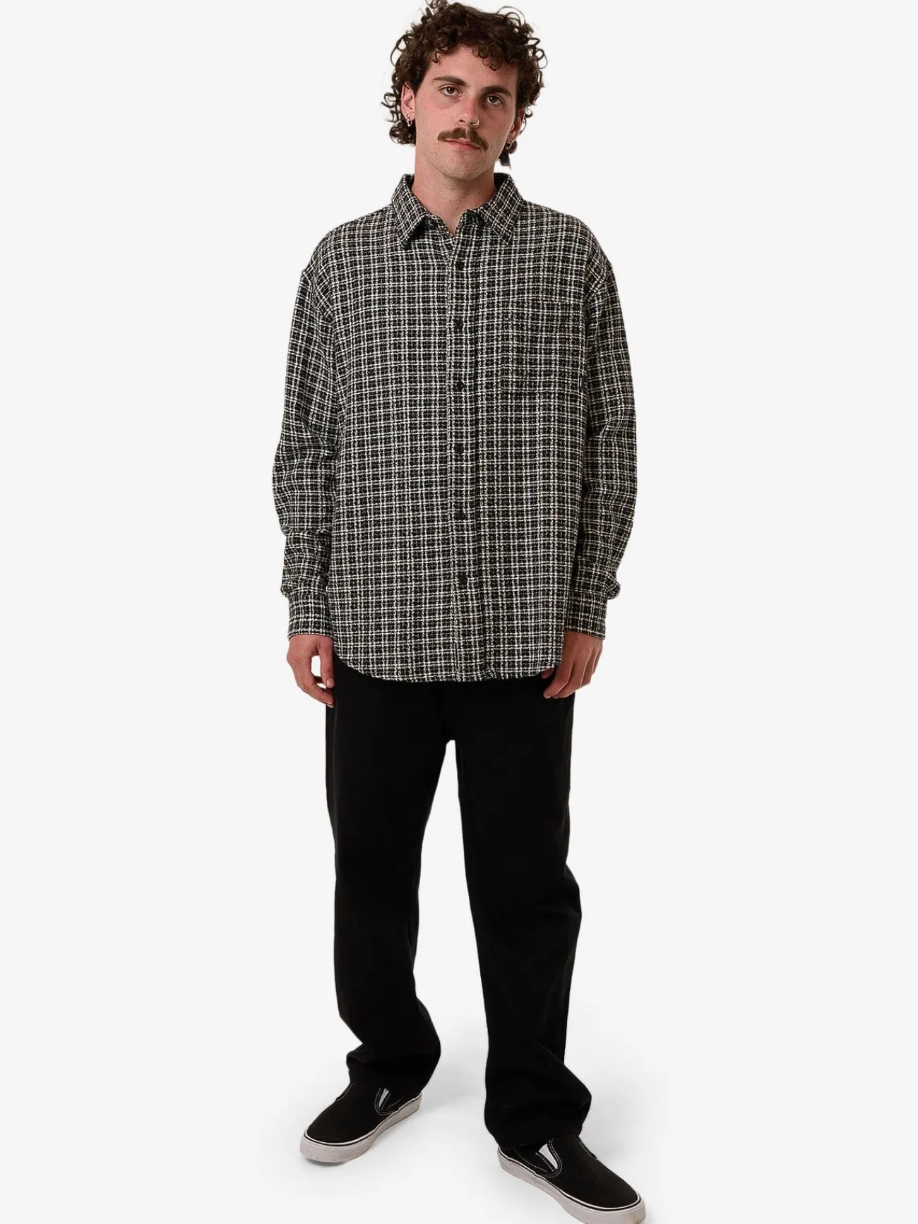 Best Thrills Hazed Long Sleeve Shirt - Black