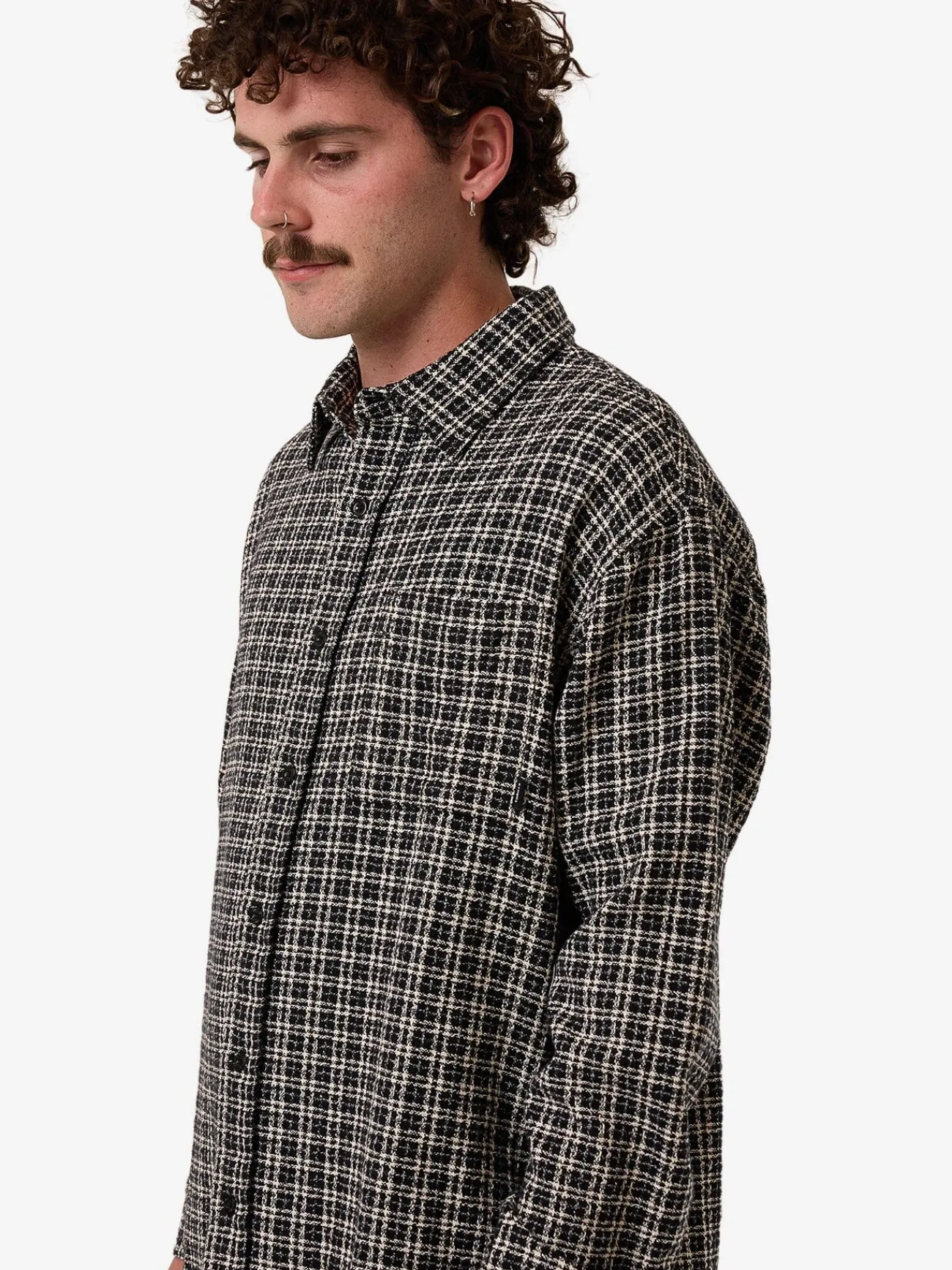 Best Thrills Hazed Long Sleeve Shirt - Black