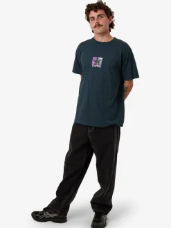 Sale Thrills Hazed Merch Fit Tee - Deep Teal DeepTeal