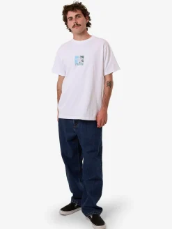Clearance Thrills Hazed Merch Fit Tee - White