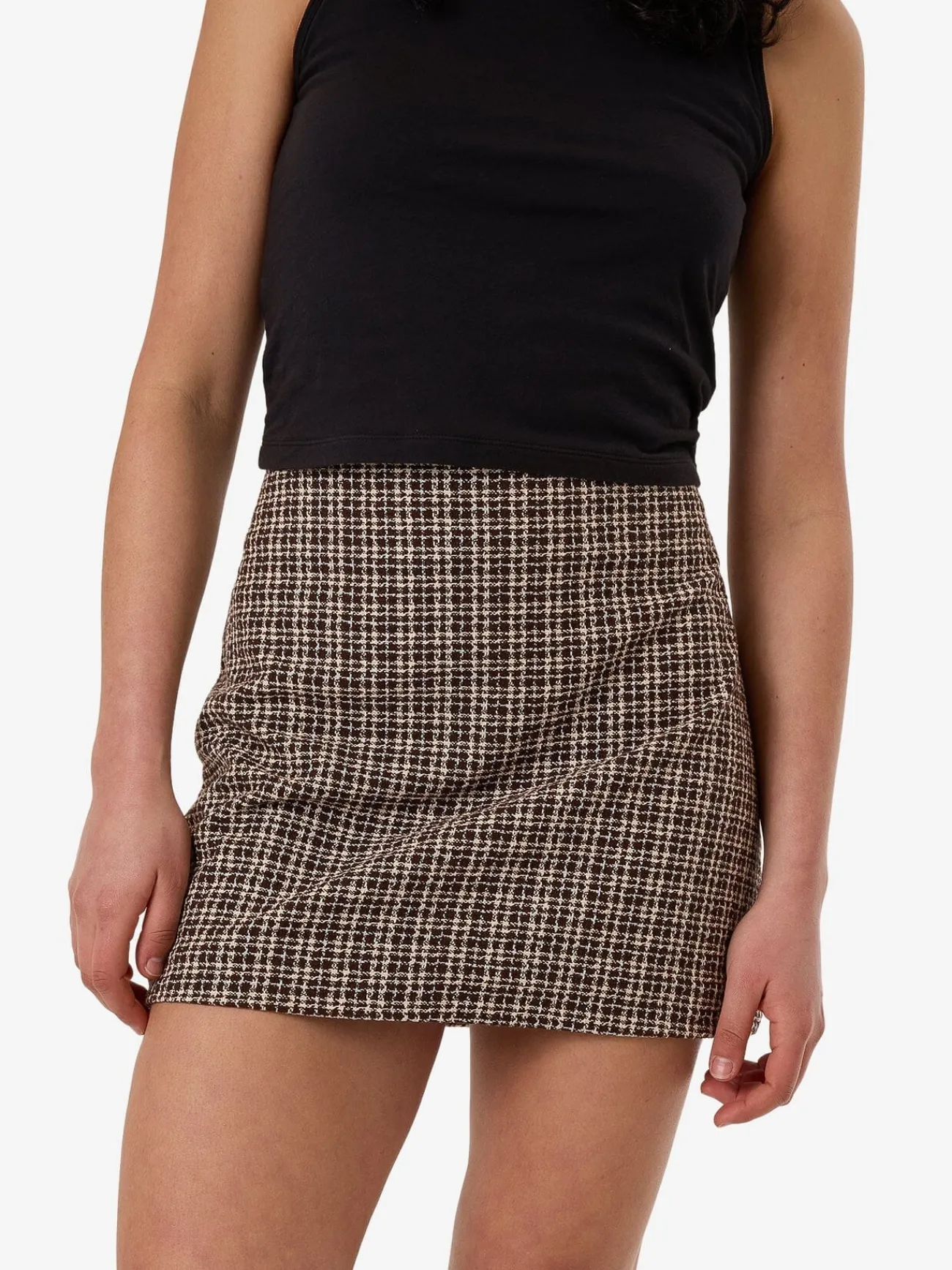 Sale Thrills Hazed Mini Skirt - Coffee