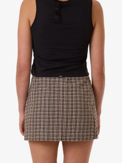 Sale Thrills Hazed Mini Skirt - Coffee