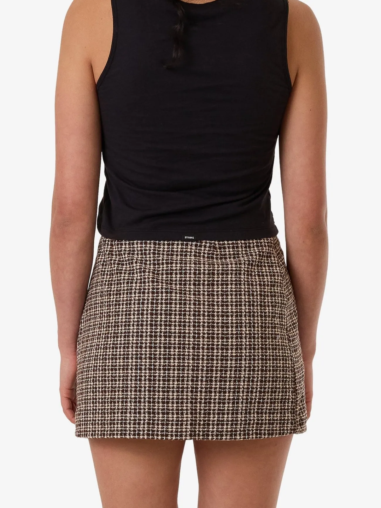 Sale Thrills Hazed Mini Skirt - Coffee
