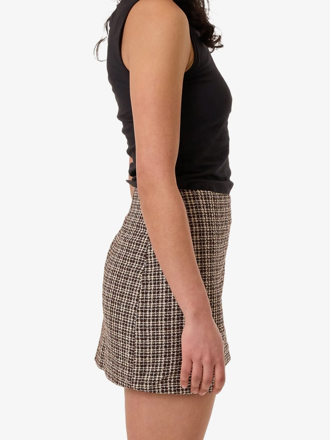Sale Thrills Hazed Mini Skirt - Coffee