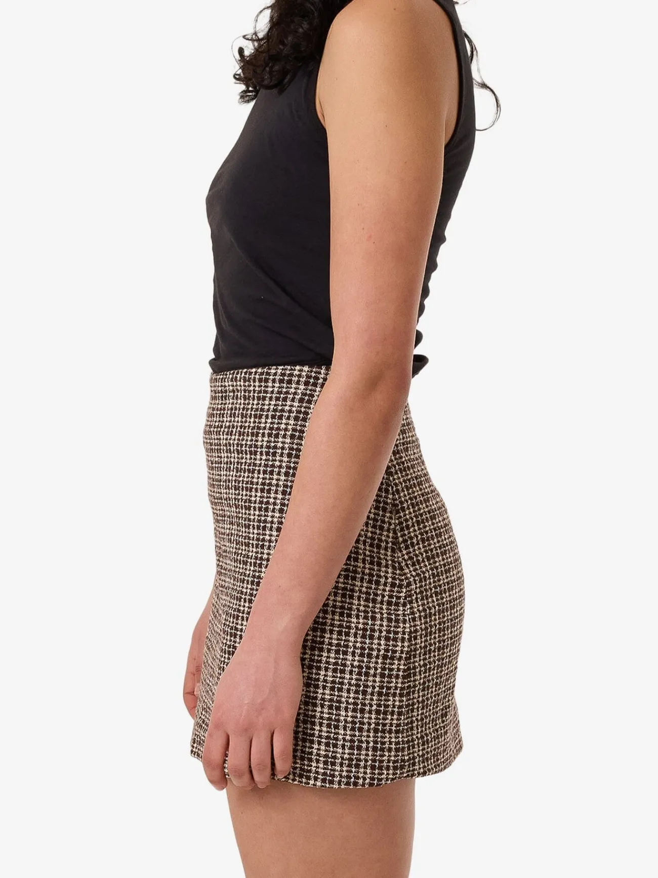 Sale Thrills Hazed Mini Skirt - Coffee