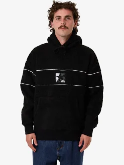 New Thrills Hazed Slouch Hood Polar Fleece - Black