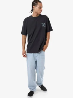 Online Thrills Heat Oversize Fit Tee - Washed Black WashedBlack
