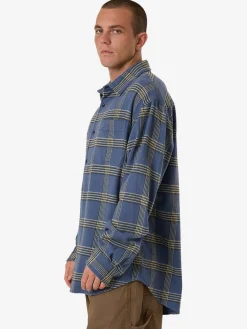 Hot Thrills Heavy Times Flannel Shirt - Light Petrol LightPetrol