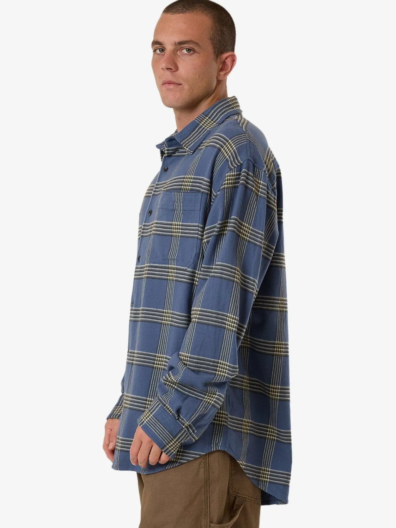 Hot Thrills Heavy Times Flannel Shirt - Light Petrol LightPetrol