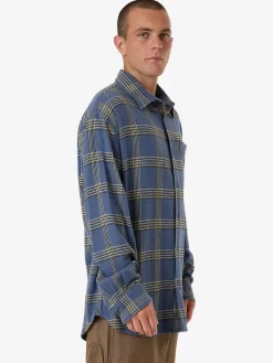 Hot Thrills Heavy Times Flannel Shirt - Light Petrol LightPetrol