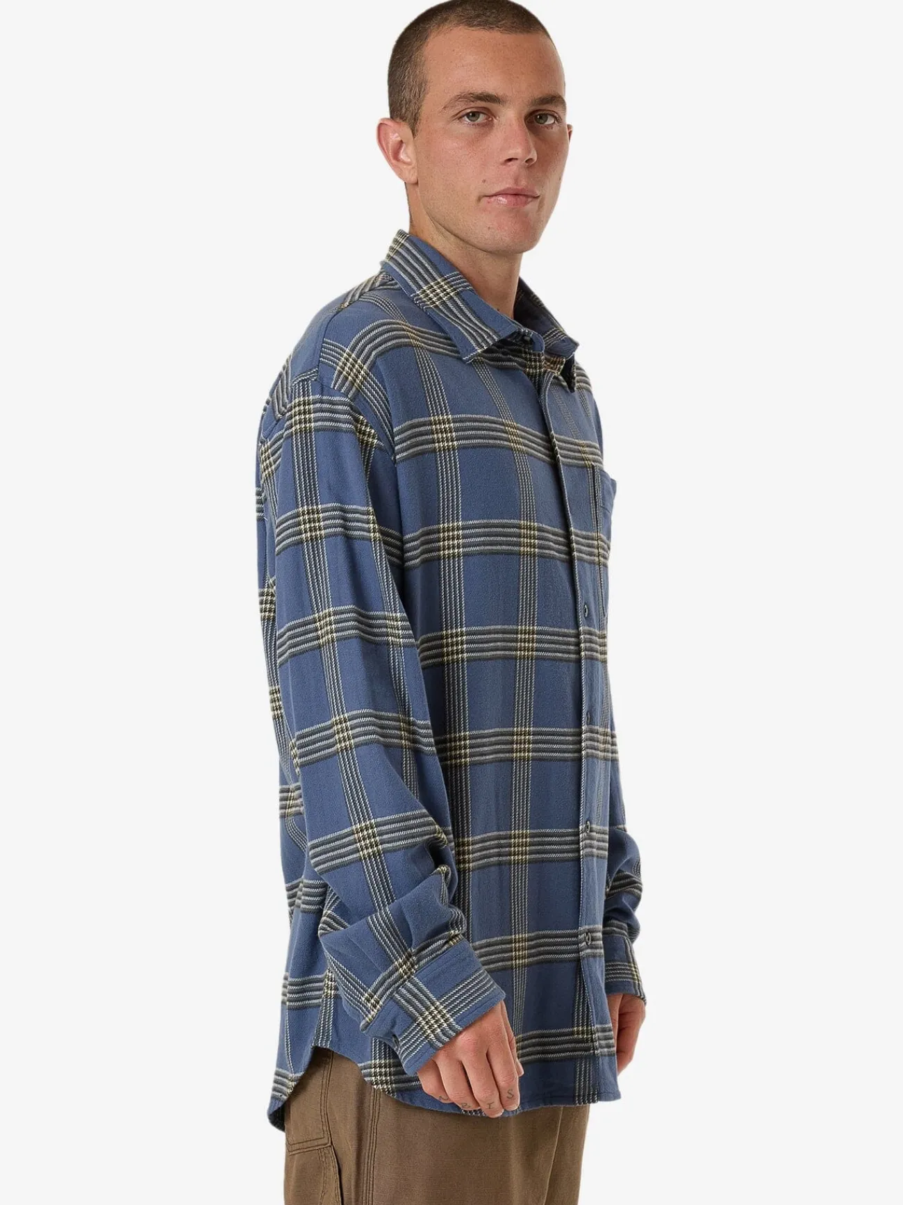 Hot Thrills Heavy Times Flannel Shirt - Light Petrol LightPetrol