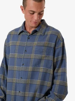 Hot Thrills Heavy Times Flannel Shirt - Light Petrol LightPetrol