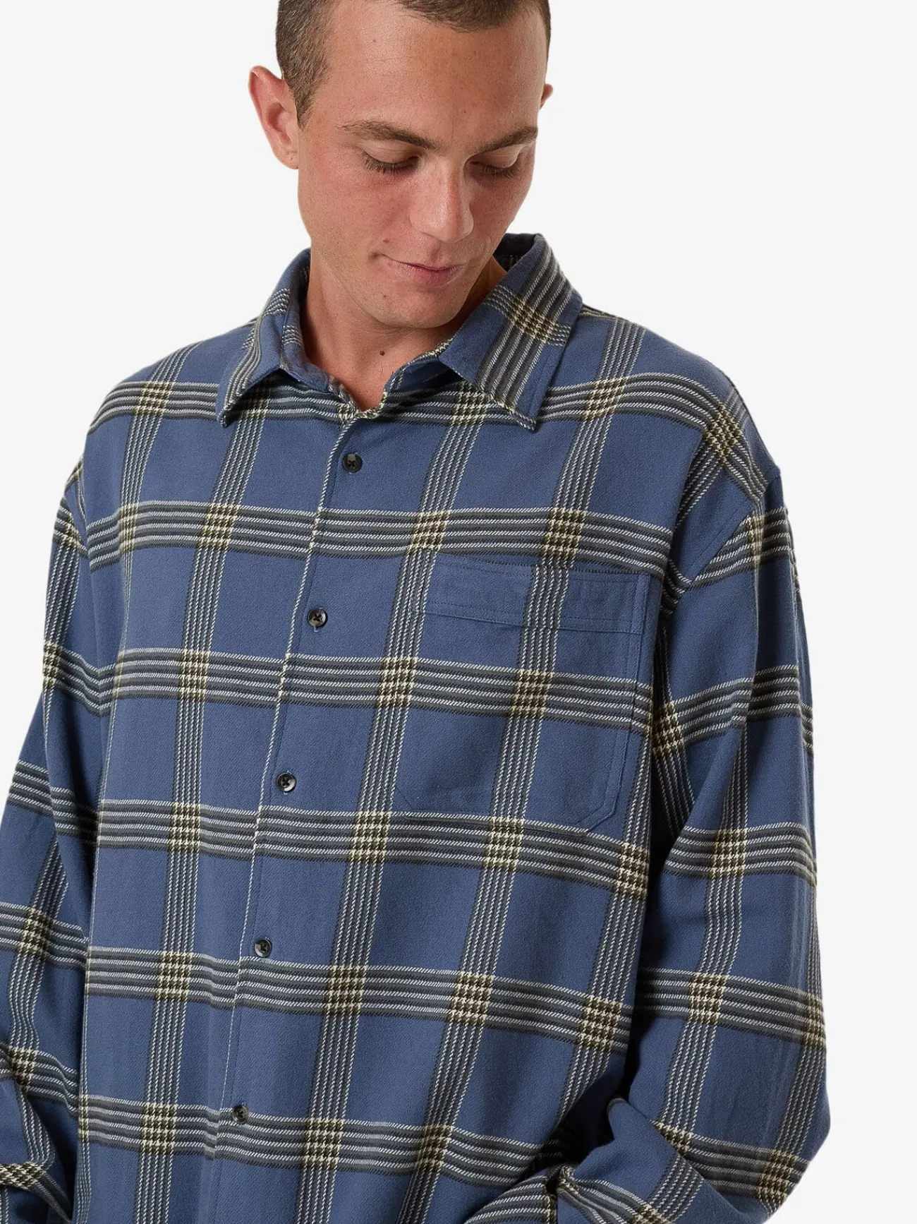 Hot Thrills Heavy Times Flannel Shirt - Light Petrol LightPetrol