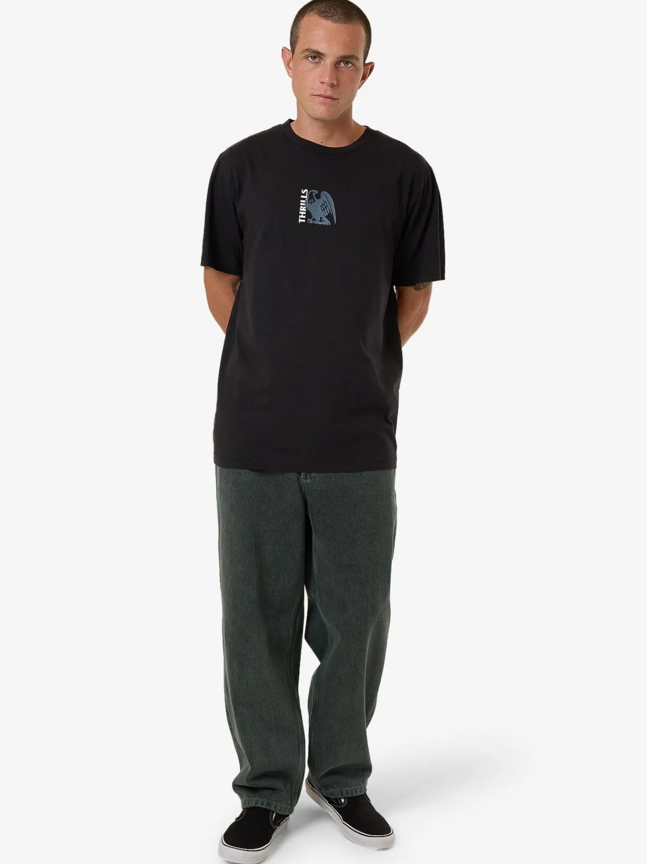 Best Thrills Heavy Times Merch Fit Tee - Black