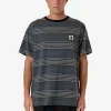 Outlet Thrills Heavy Times Stripe Merch Fit Tee - Light Petrol LightPetrol