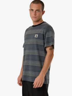 Outlet Thrills Heavy Times Stripe Merch Fit Tee - Light Petrol LightPetrol