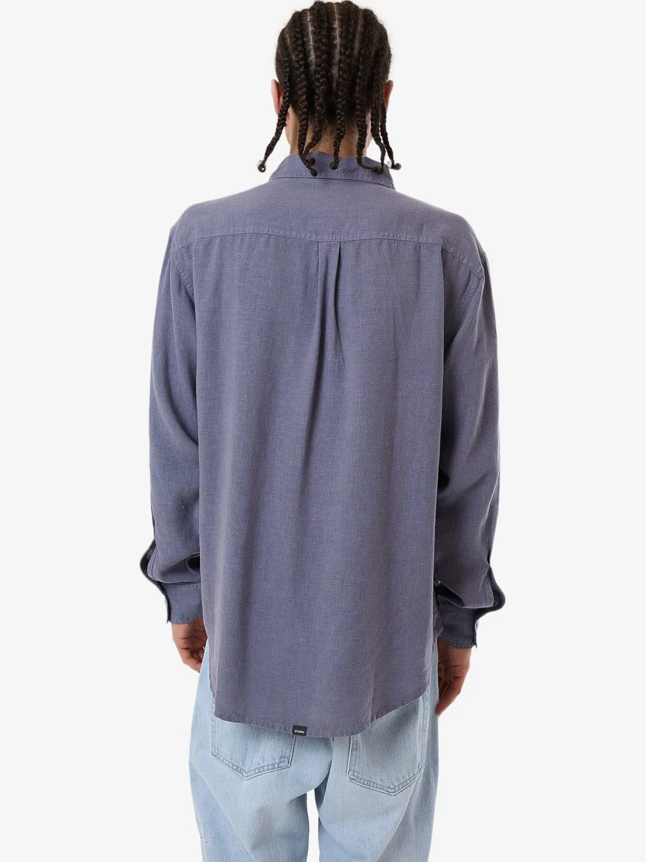 Fashion Thrills Hemp Minimal Oversize Long Sleeve Shirt - Folkstone Grey FolkstoneGrey