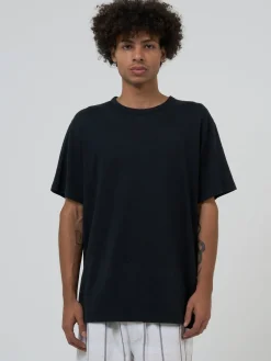 Online Thrills Hemp Embro Lightweight Merch Fit Tee - Black