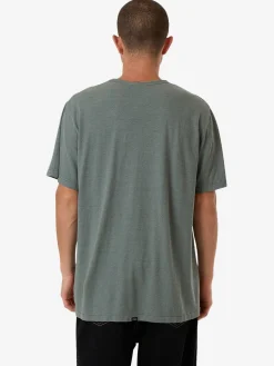Outlet Thrills Hemp Embro Lightweight Contrast Stitch Merch Fit Tee - Dark Forest DarkForest