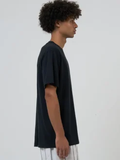 Online Thrills Hemp Embro Lightweight Merch Fit Tee - Black