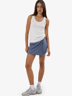 Best Thrills Hemp Wrap Mini Skirt - Folkstone Grey FolkstoneGrey
