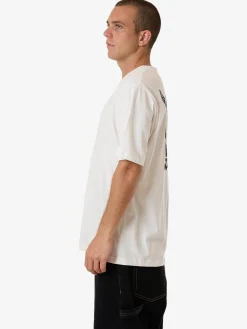 Discount Thrills Hidden Agenda Oversize Fit Tee - Dirty White DirtyWhite