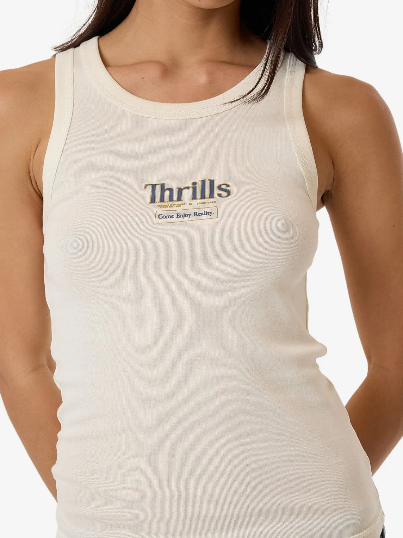 Hot Thrills Higher Road Sloane Tank - Unbleached