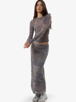 Online Thrills In Formation Mesh Top - Graphite
