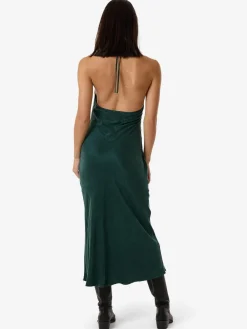 Sale Thrills Jett Halter Bias Dress - Deep Emerald DeepEmerald