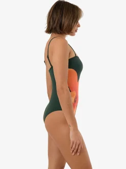 Discount Thrills Lagoon Strapless One Piece - Dark Jade DarkJade