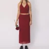 Hot Thrills Levitation Mesh Skirt - Red Dahlia RedDahlia