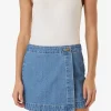 Online Thrills Marley Wrap Skirt - Long Ago Blue LongAgoBlue