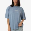 Discount Thrills Meditation Practice Oversized Tee - Dusty Blue DustyBlue