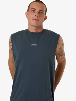 Fashion Thrills Minimal Merch Fit Muscle Tee - Dark Slate DarkSlate