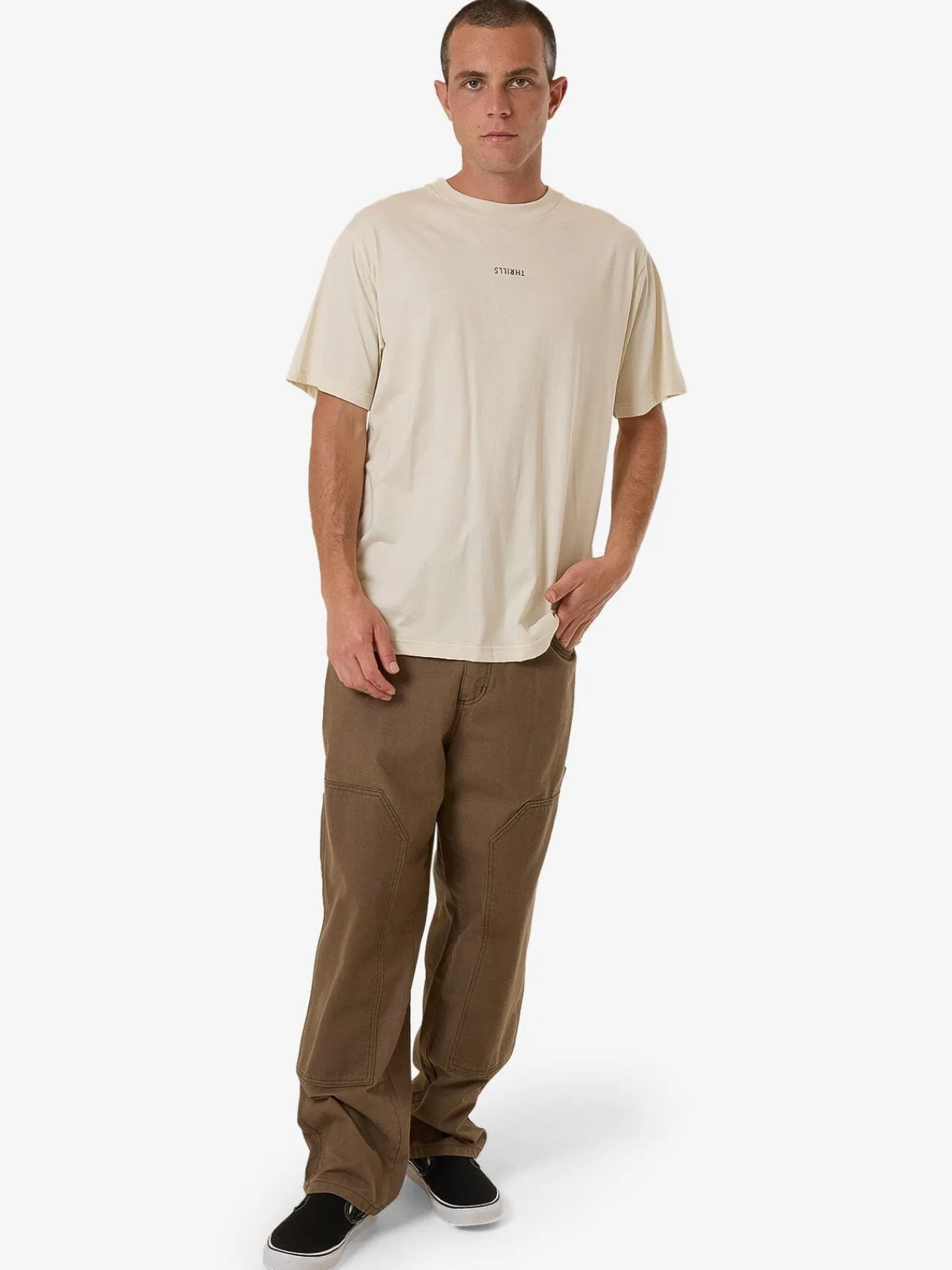 Online Thrills Minimal Merch Fit Tee - Heritage White HeritageWhite