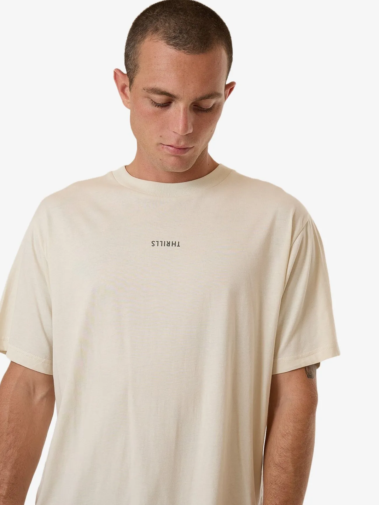 Online Thrills Minimal Merch Fit Tee - Heritage White HeritageWhite