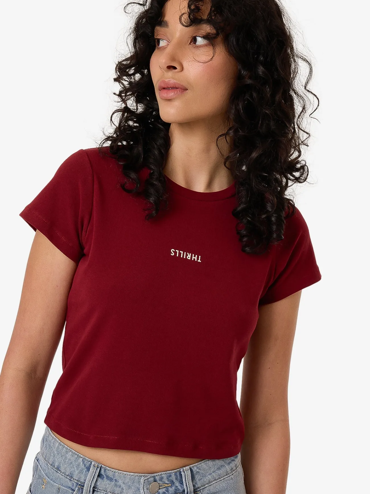Online Thrills Minimal Mini Tee - Cabernet